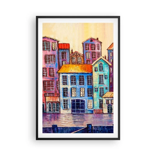 Poster in cornice nera - Una città da favola - 61x91 cm