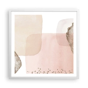 Poster in cornice bianca - Incontro attraverso il colore - 60x60 cm