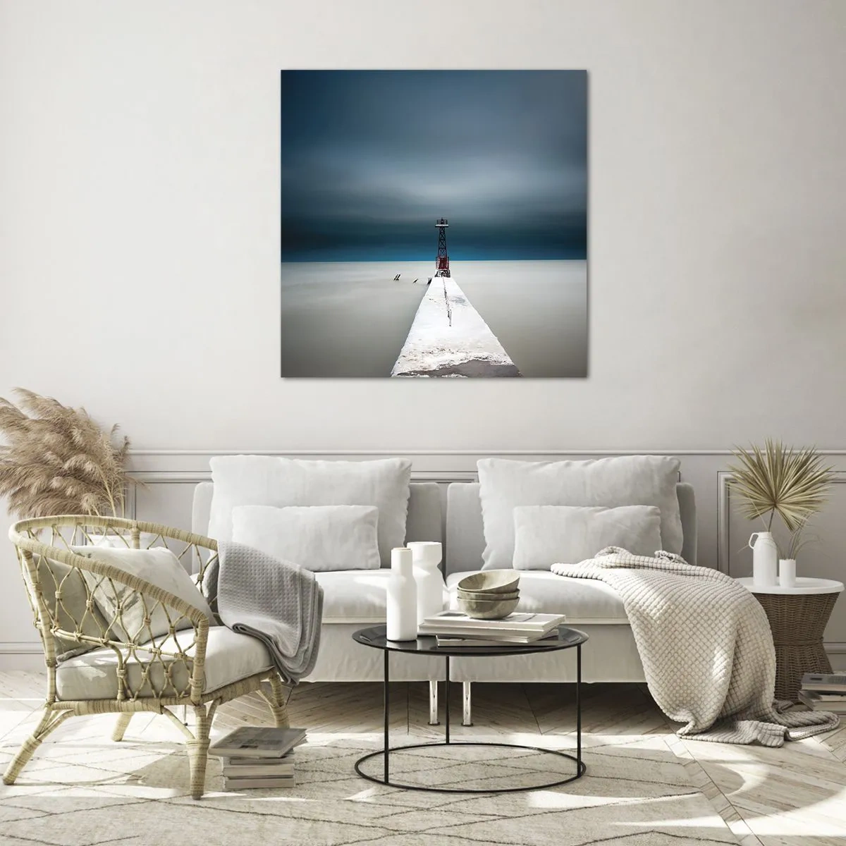 Quadro su vetro - Incontrando l'infinito - 70x70 cm