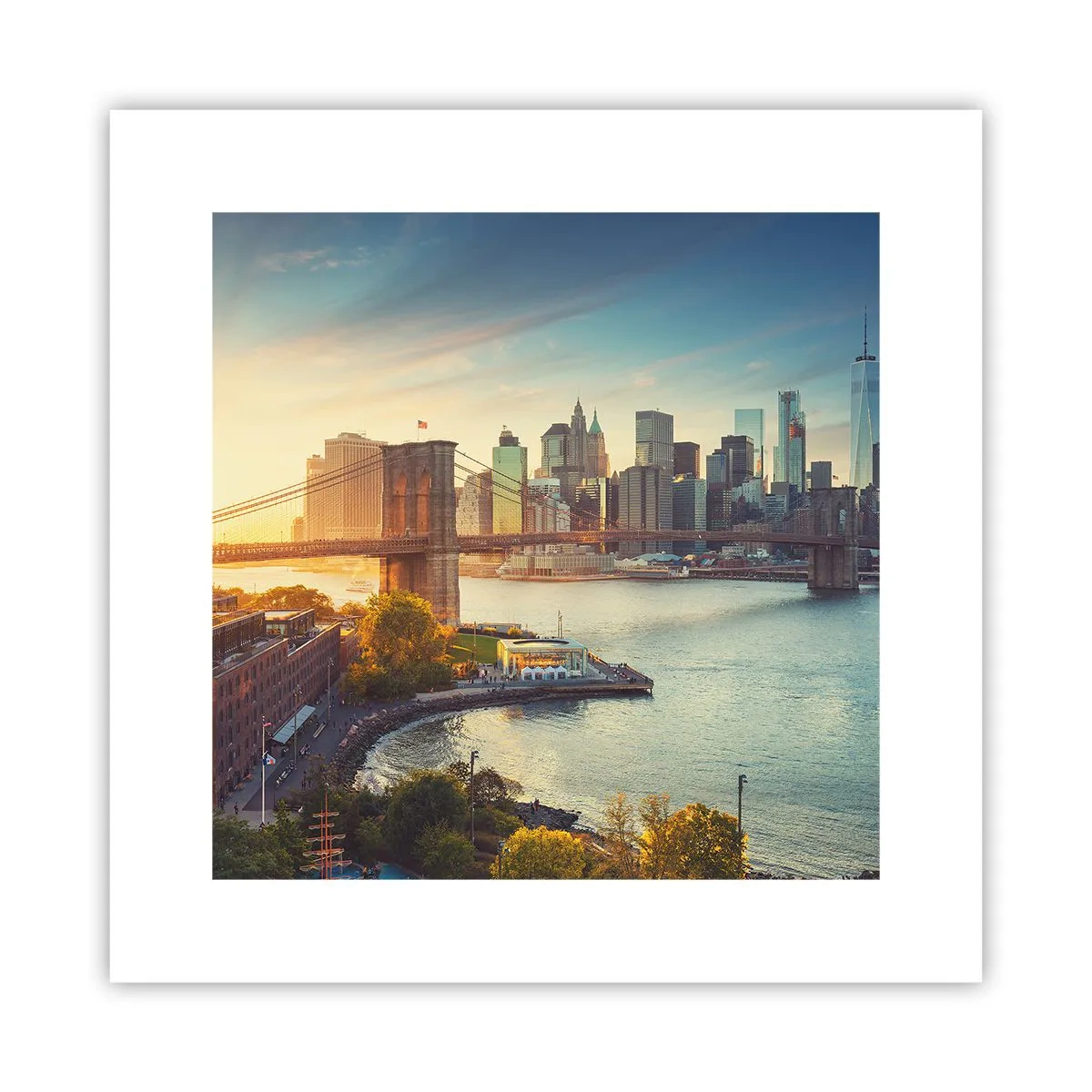 Poster - L'alba nella grande città - 30x30 cm
