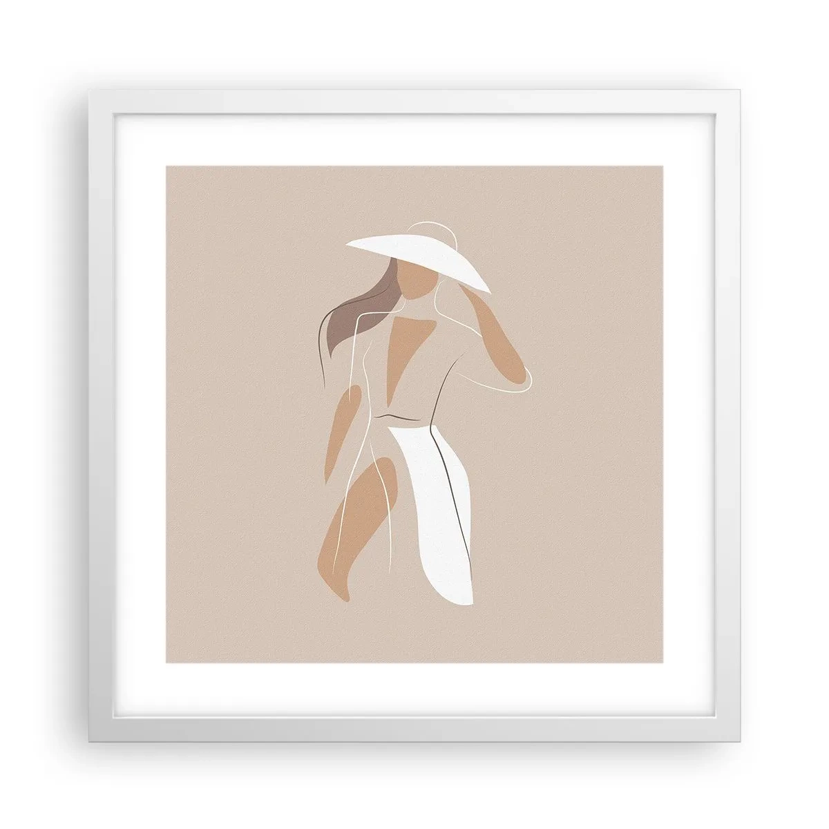 Poster in cornice bianca - La moda è un gioco - 40x40 cm