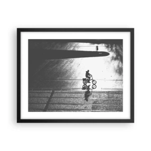 Poster in cornice nera - Avanti, attraverso la città - 50x40 cm