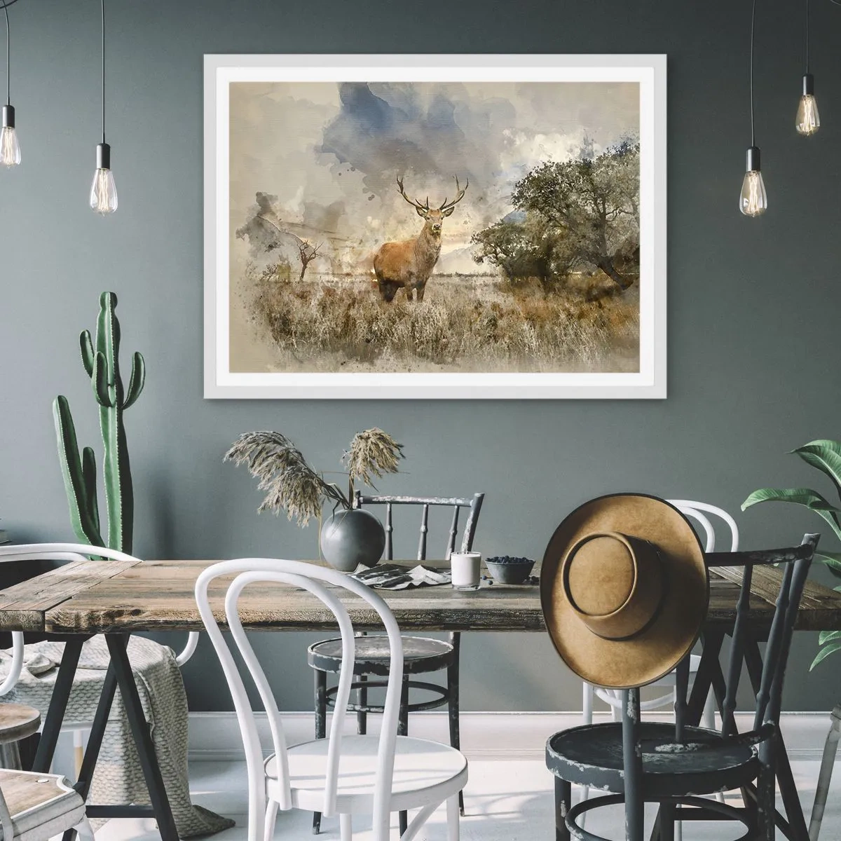 Poster in cornice bianca - Dignità - forza - maestosità - 70x50 cm