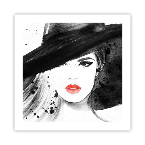 Poster - Donna in nero - 50x50 cm