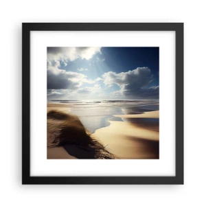 Poster in cornice nera - Spiaggia incontaminata - 30x30 cm