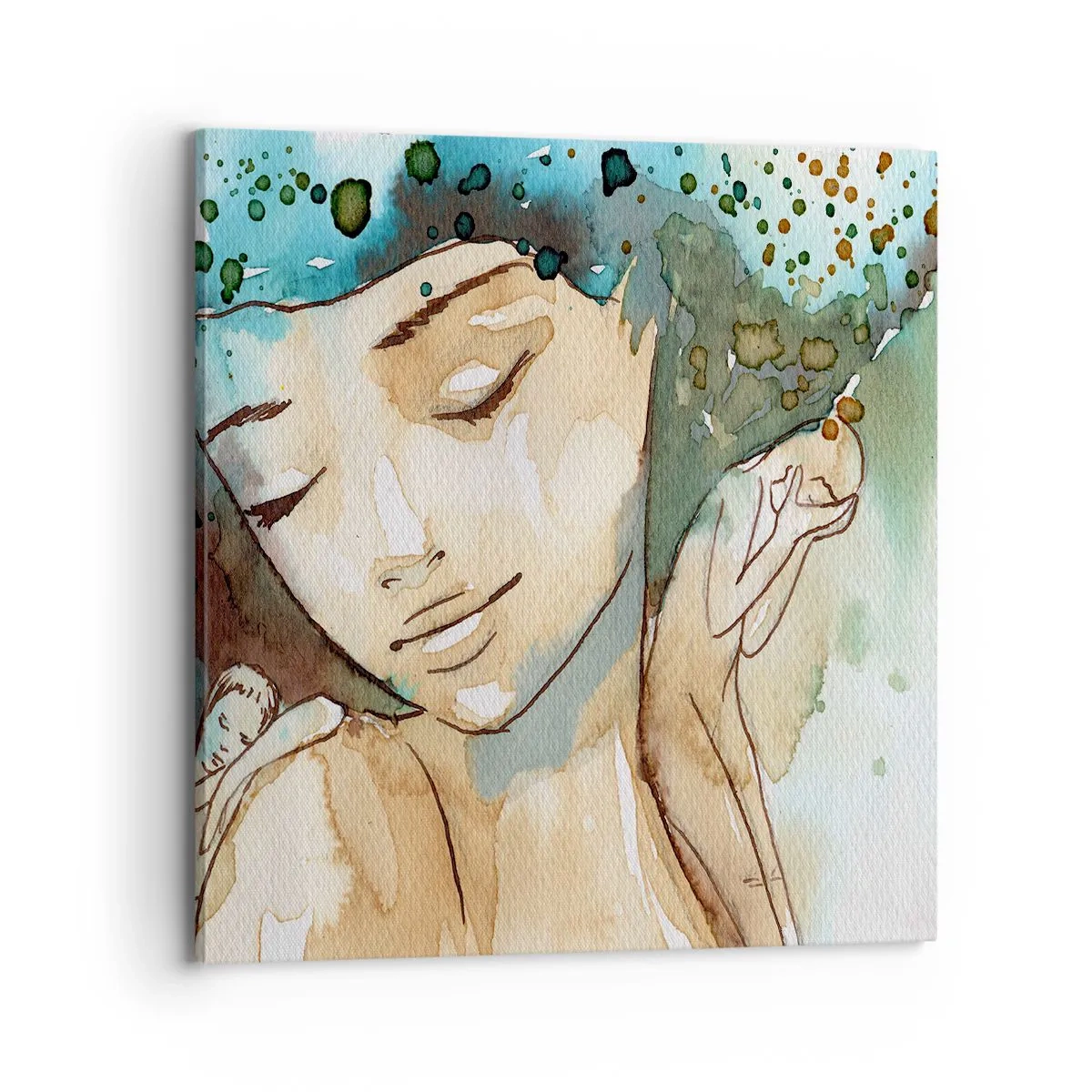 Quadro su tela - Stampe su Tela - Lady in blue - 70x70 cm