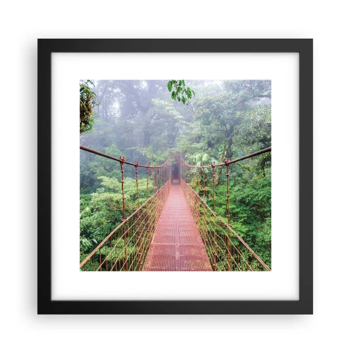 Poster in cornice nera - Sospeso sopra gli alberi - 30x30 cm