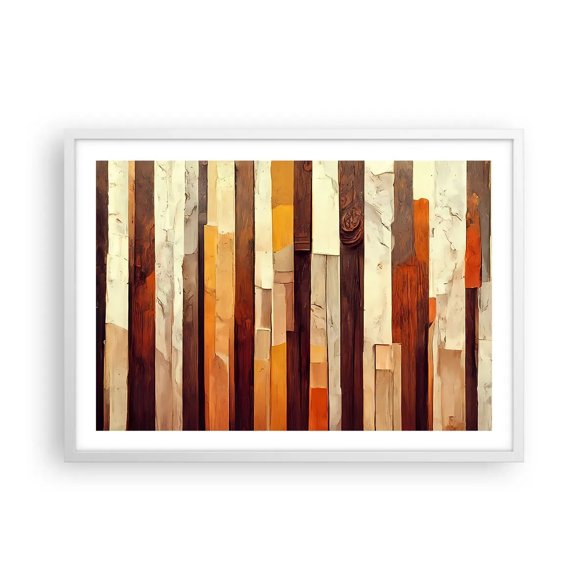 Poster in cornice bianca - L'inno dei legni boschivi - 70x50 cm
