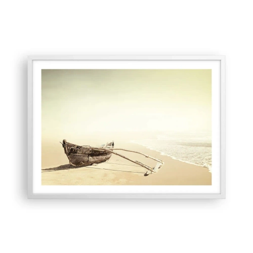 Poster in cornice bianca - Ricordo dei mari del sud - 70x50 cm