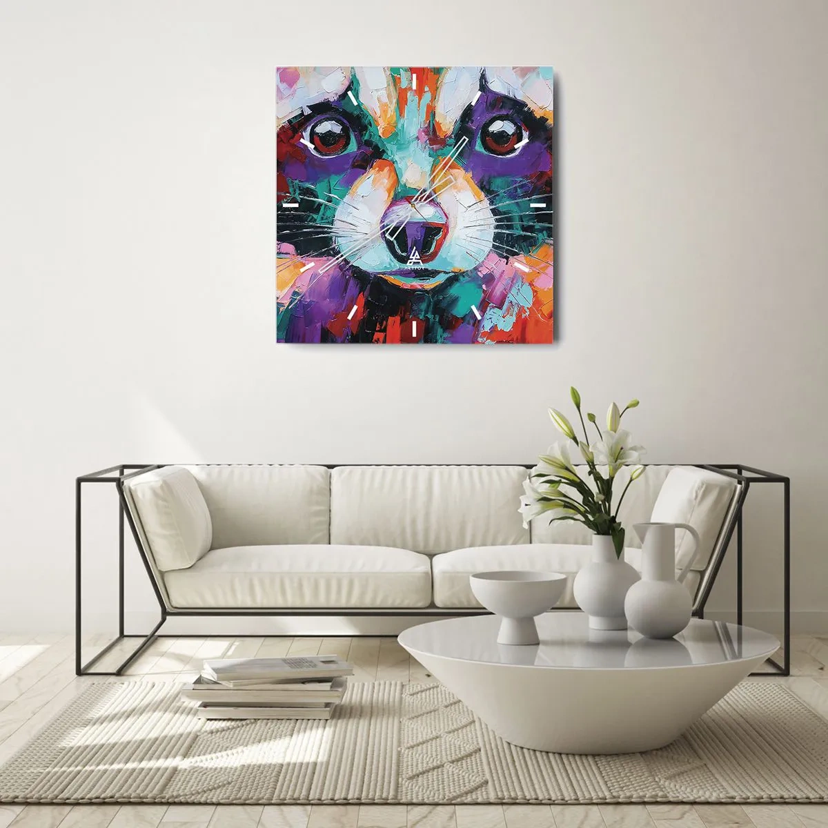 Orologio da parete - Orologio in Vetro - Solo buone emozioni - 30x30 cm