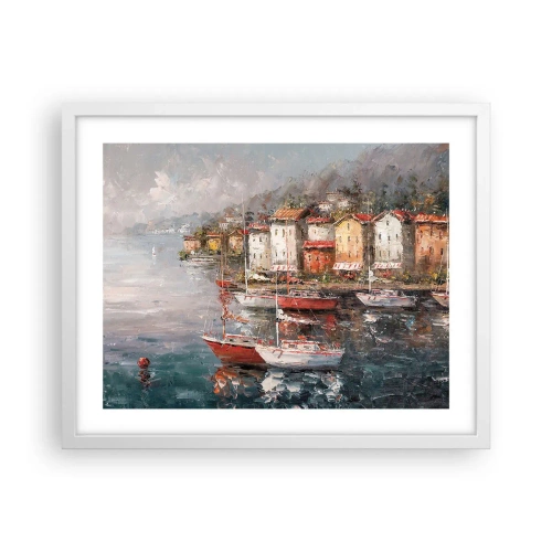 Poster in cornice bianca - Molo romantico - 50x40 cm