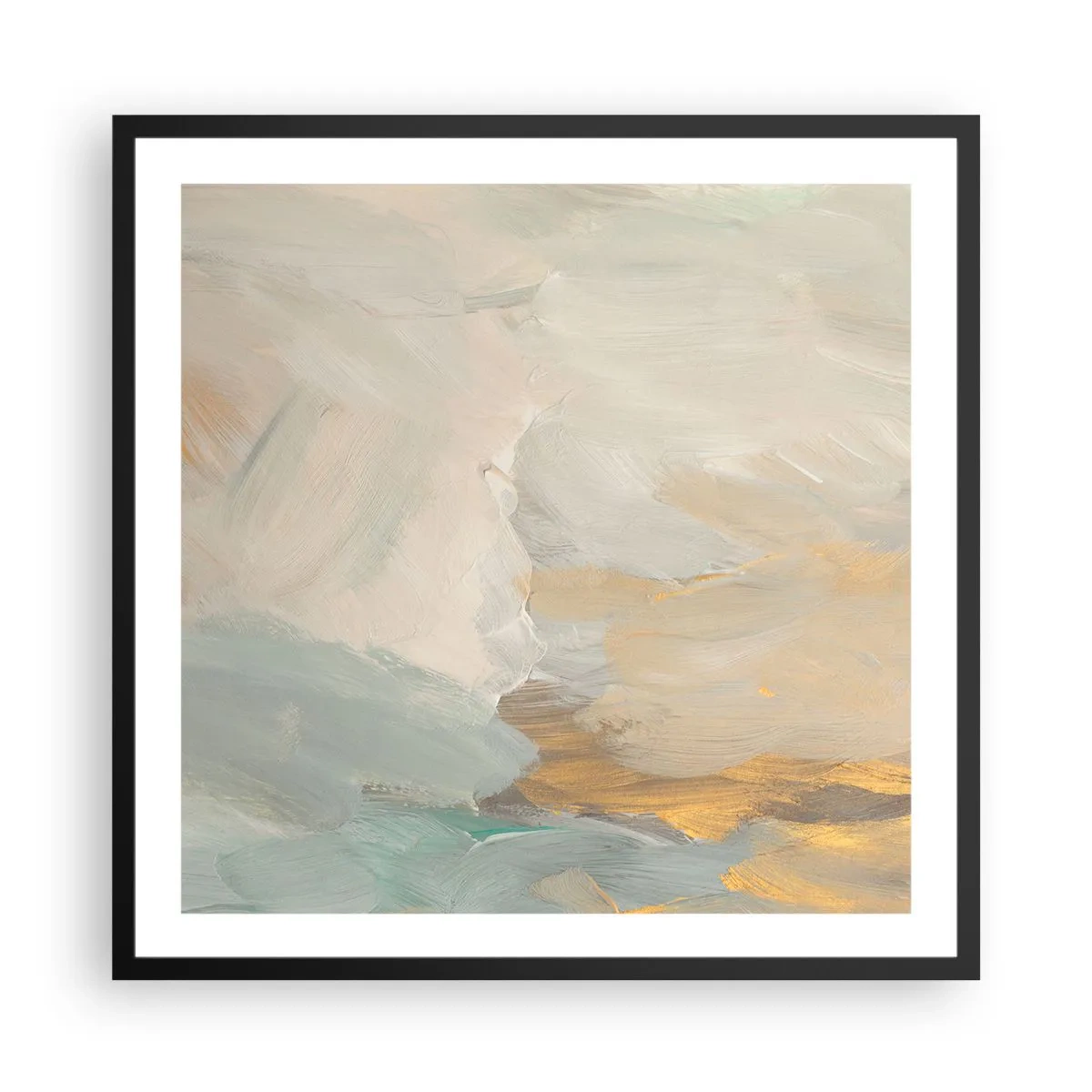 Poster in cornice nera - Astrazione: il paese della mitezza - 60x60 cm