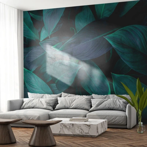 Fotomurali Autoadesivo Deluxe Sticker - Il verde puro - Foglie, Natura, Botanica - 100x70 cm