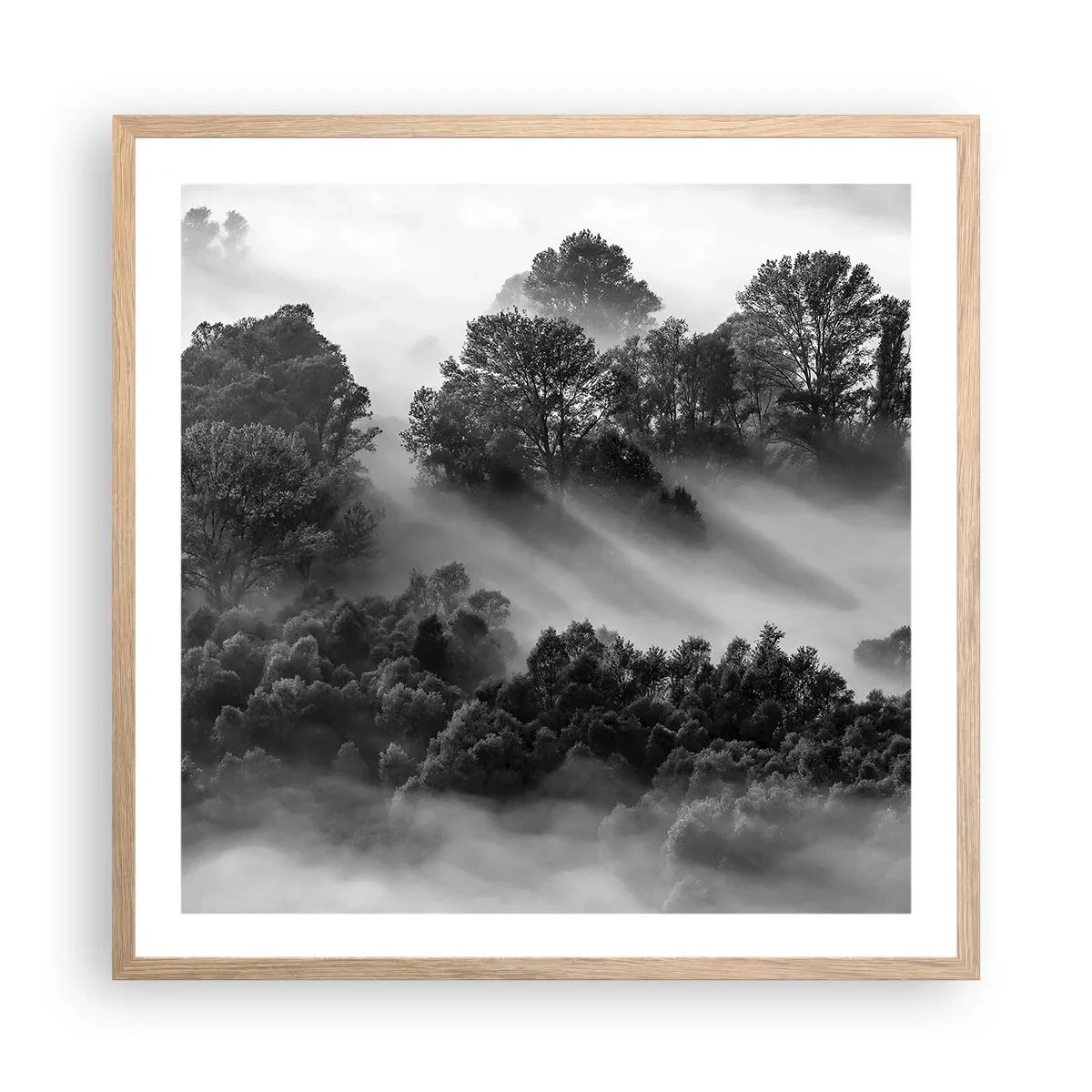Poster in cornice rovere chiaro - Risveglio dal sonno - 60x60 cm