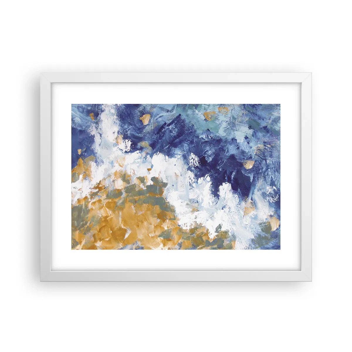 Poster in cornice bianca - La danza degli elementi - 40x30 cm