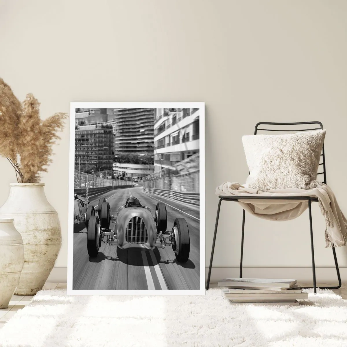 Poster - Corse automobilistiche storiche di Monte Carlo - 50x70cm - Tanto tempo fa a Montecarlo - Decorazione murale moderna per soggiorno e camera da letto ARTTOR