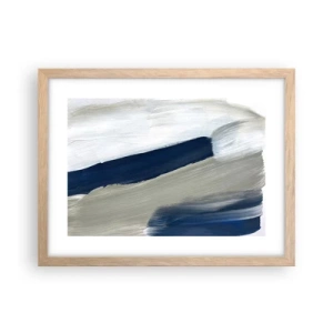 Poster in cornice rovere chiaro - Incontro con il bianco - 40x30 cm