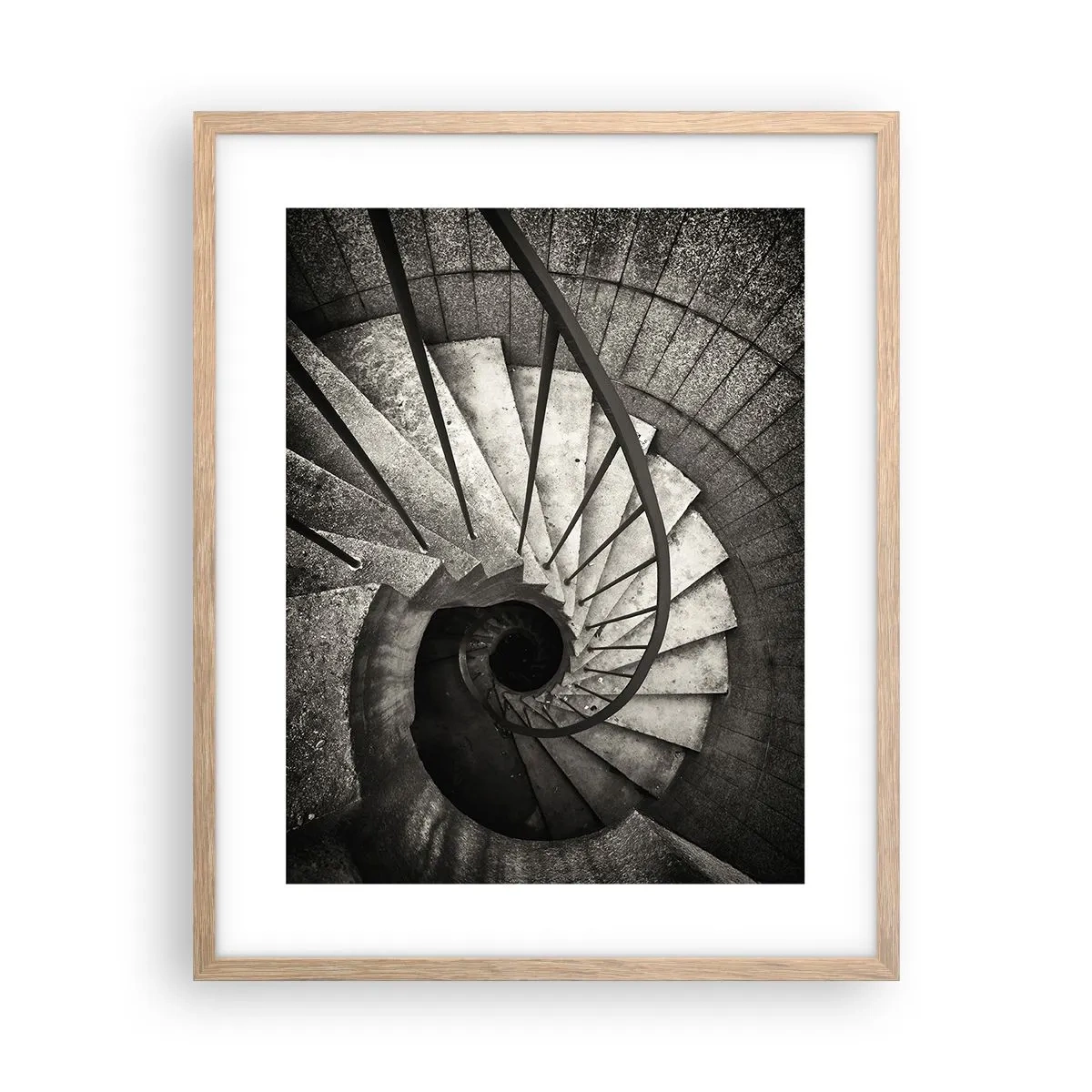 Poster in cornice rovere chiaro - Salire e scendere - 40x50 cm