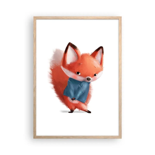 Poster in cornice rovere chiaro - Ci sto bene? - 50x70 cm