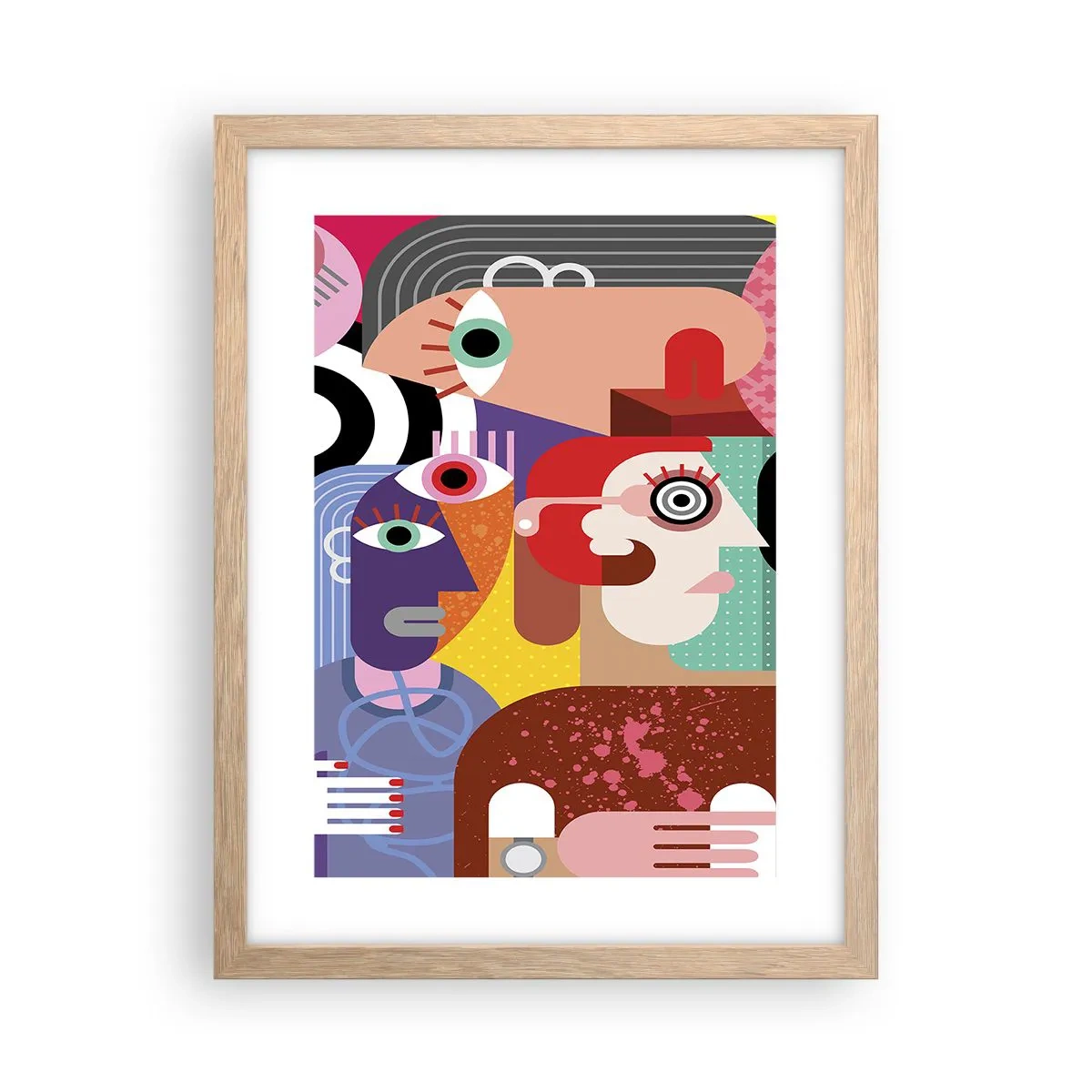 Poster in cornice rovere chiaro - Mi manda Picasso - 30x40 cm