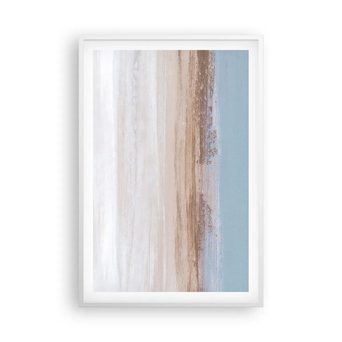 Poster in cornice bianca - Paesaggio incerto - 61x91 cm