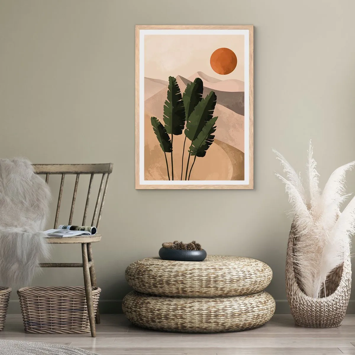 Poster in cornice rovere chiaro - Il trionfo della vita - 50x70 cm