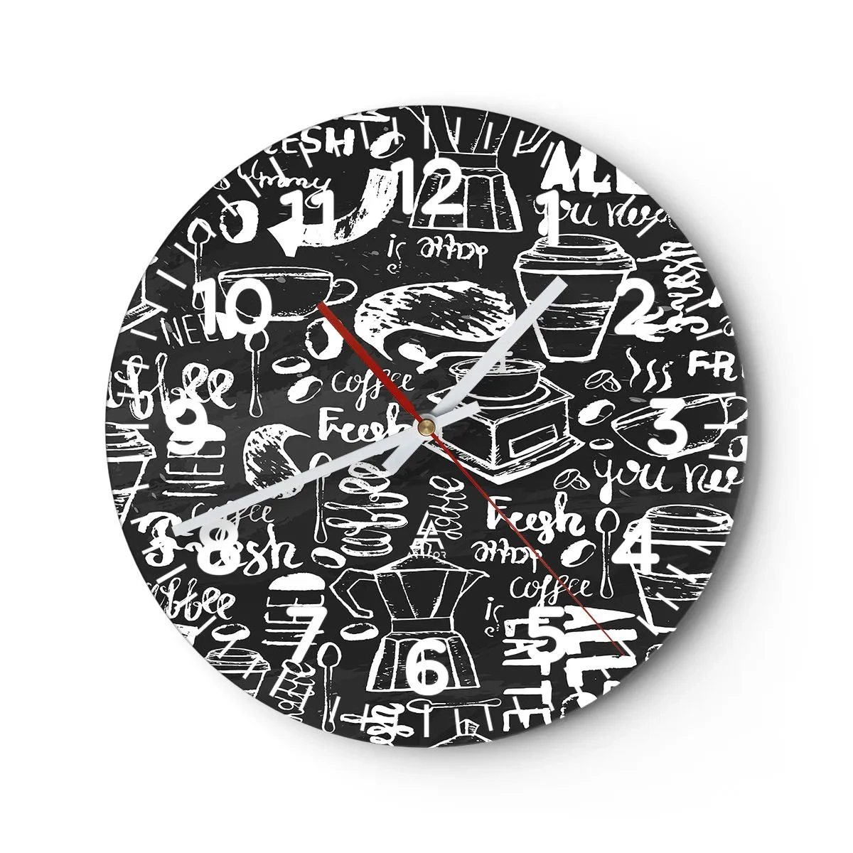 Orologio da parete - Orologio in Vetro - All you need is… - 40x40 cm