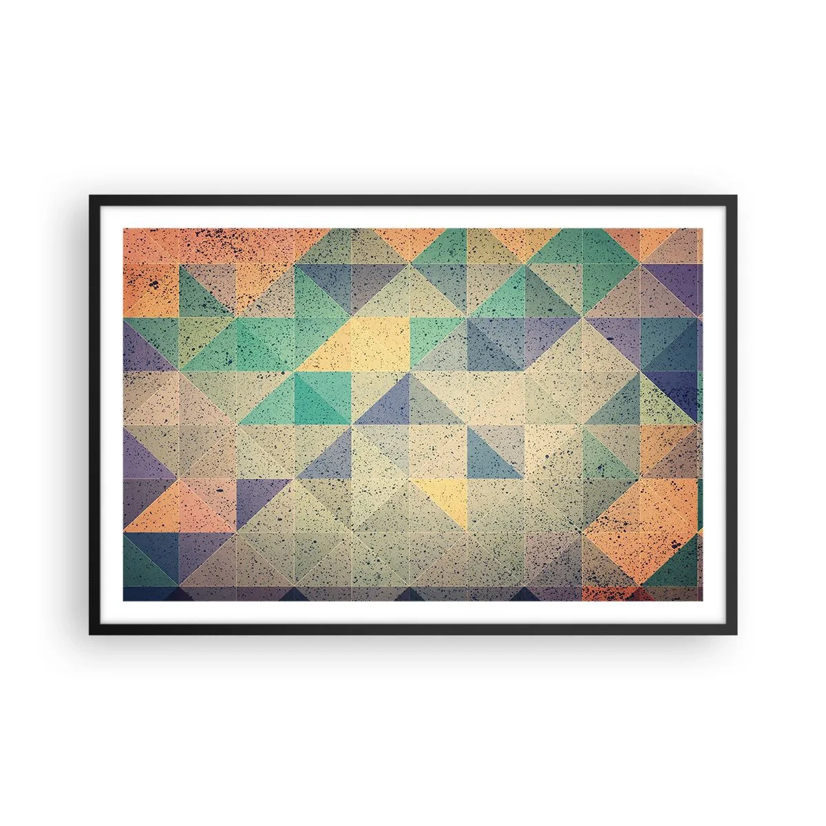 Poster in cornice nera - La repubblica dei triangoli - 91x61 cm