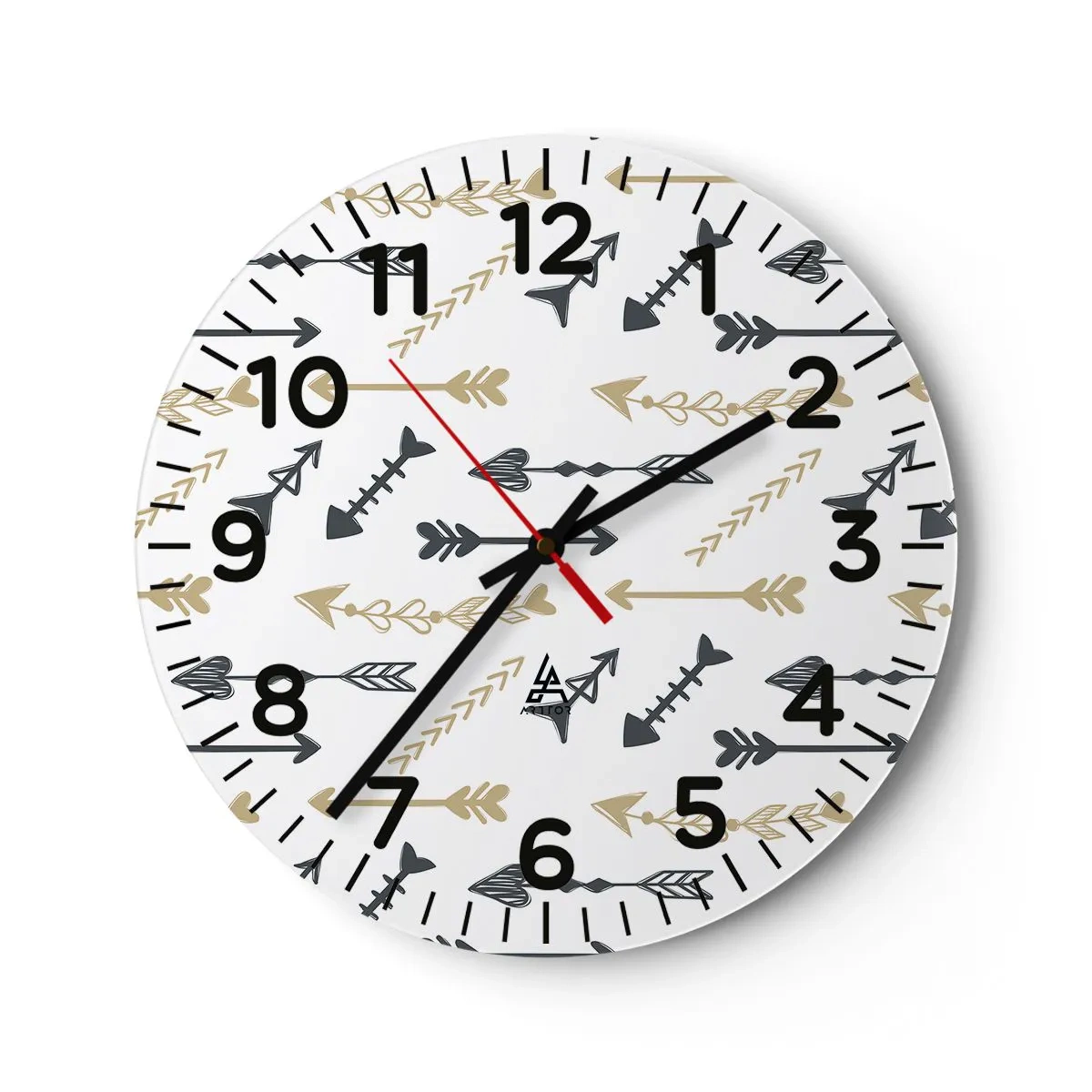 Orologio da parete - Orologio in Vetro - Il sogno dell'arciere - 30x30 cm