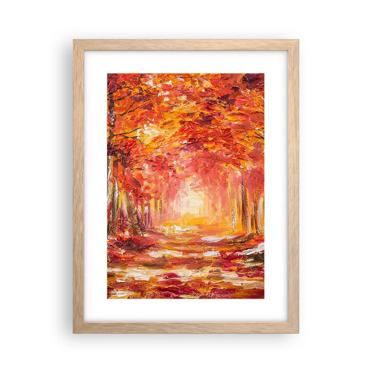 Poster in cornice rovere chiaro - Foresta di rame - 30x40 cm