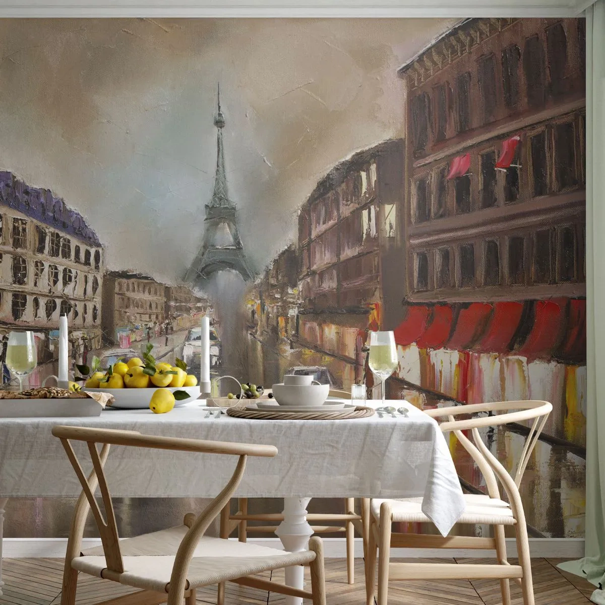 Fotomurali Autoadesivo Deluxe Sticker - Conta solo lei - Torre Eiffel, Città, Parigi - 200x140 cm