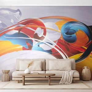 Fotomurali Premium Canvas - La danza degli elementi - Astrazione, Pezzo, Grafica - 350x256 cm