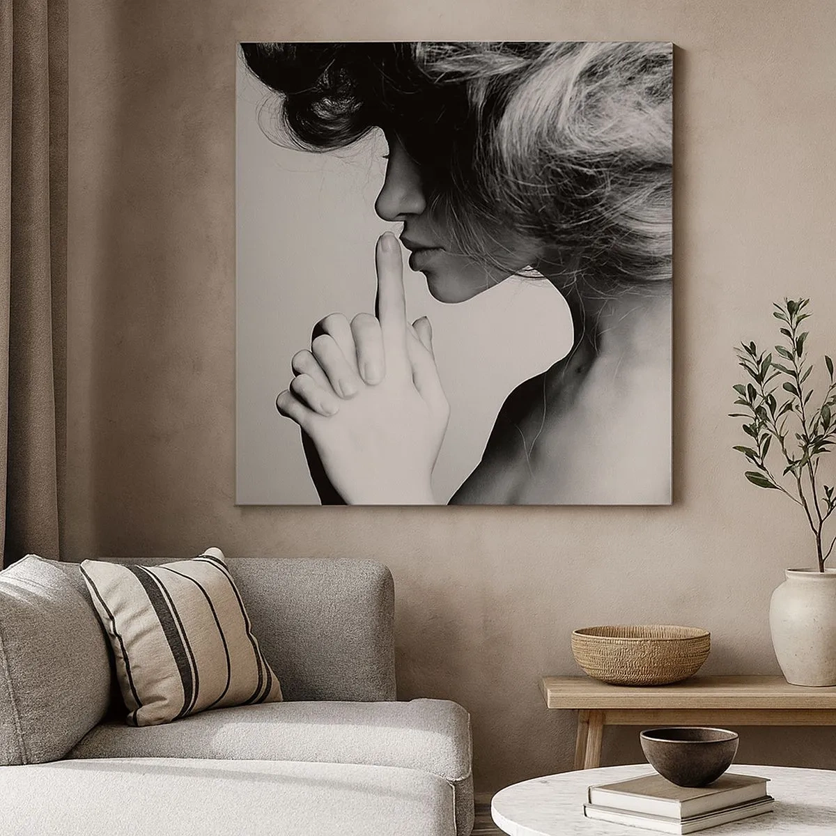 Quadro su tela - Stampe su Tela - Ascoltando se stessa - 30x30 cm