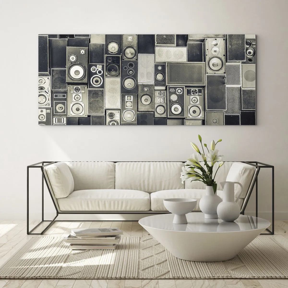 Quadro su vetro - Armonia di suoni - 100x40 cm