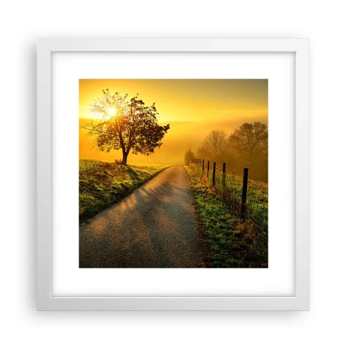 Poster in cornice bianca - Pomeriggio di miele - 30x30 cm