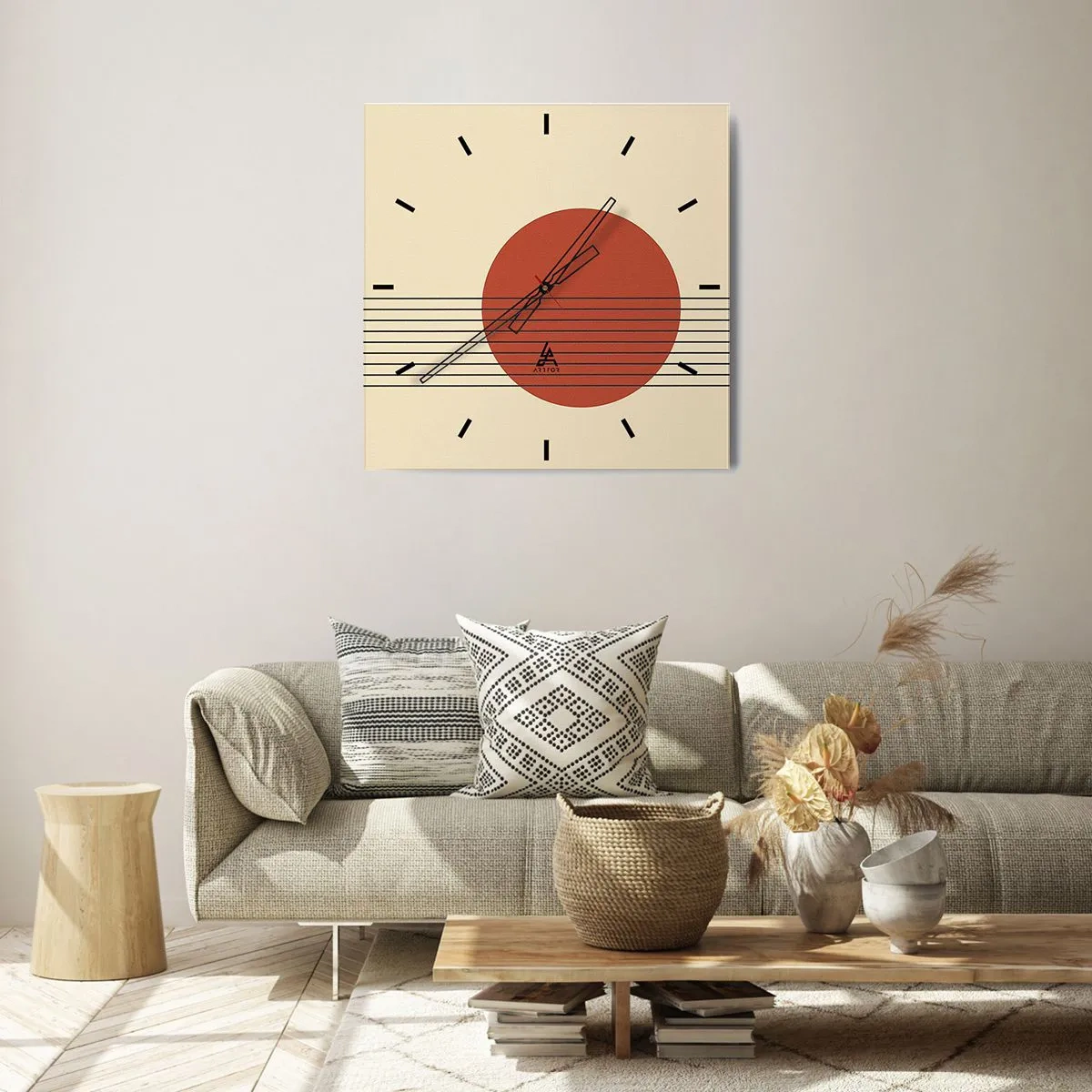 Orologio da parete - Orologio in Vetro - Nel cerchio e oltre - 30x30 cm