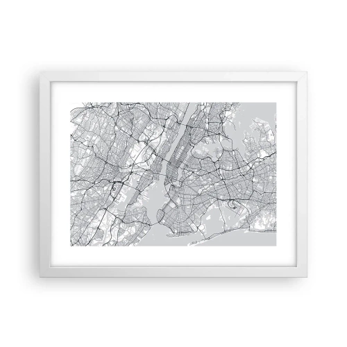 Poster in cornice bianca - Anatomia della metropoli - 40x30 cm