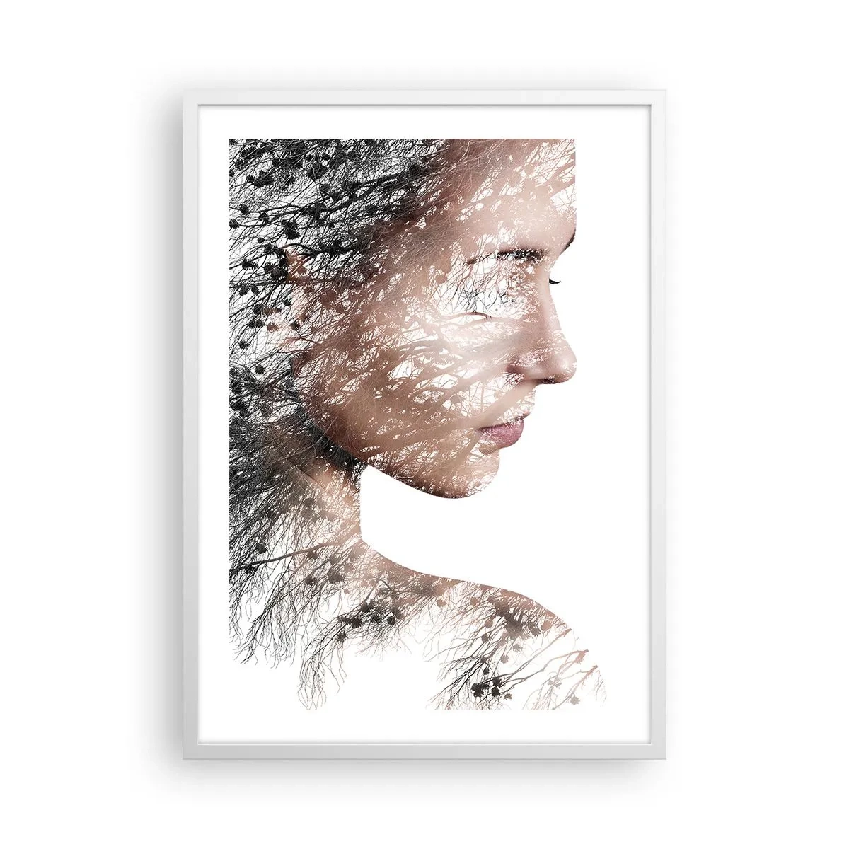 Poster in cornice bianca - Lo spirito della foresta - 50x70 cm