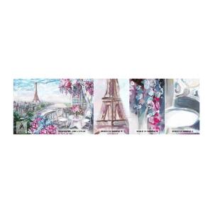 Campione Di Fotomurale Standard Eco - Bellissimo qui a maggio - Città, Torre Eiffel, Parigi - 100x30 cm