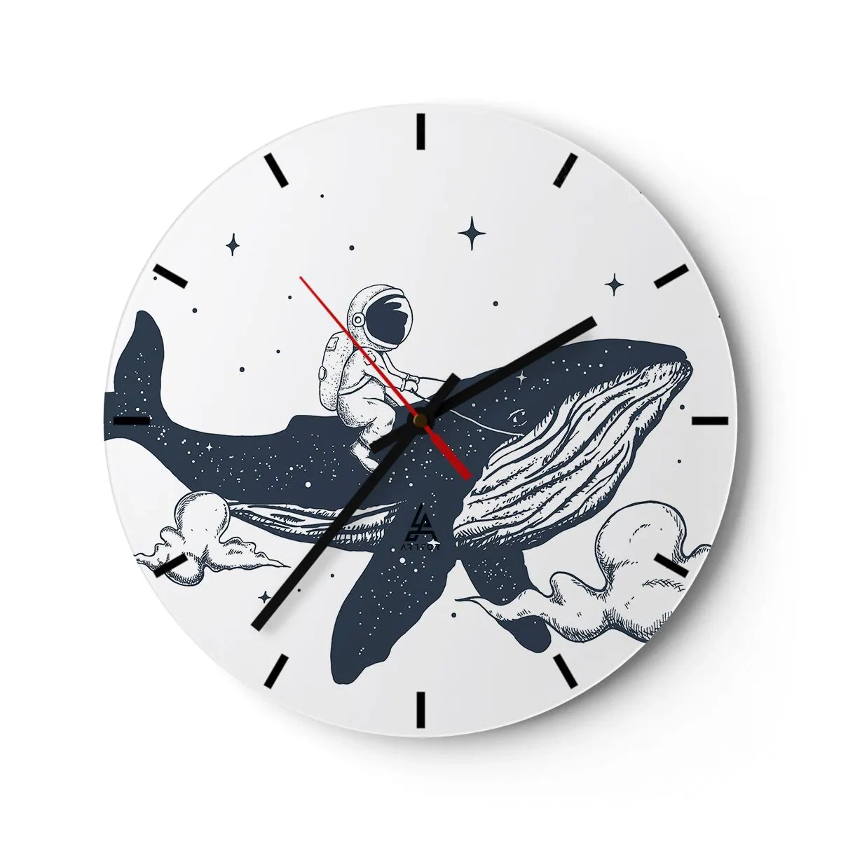 Orologio da parete - Orologio in Vetro - Avventura nello spazio - 40x40 cm
