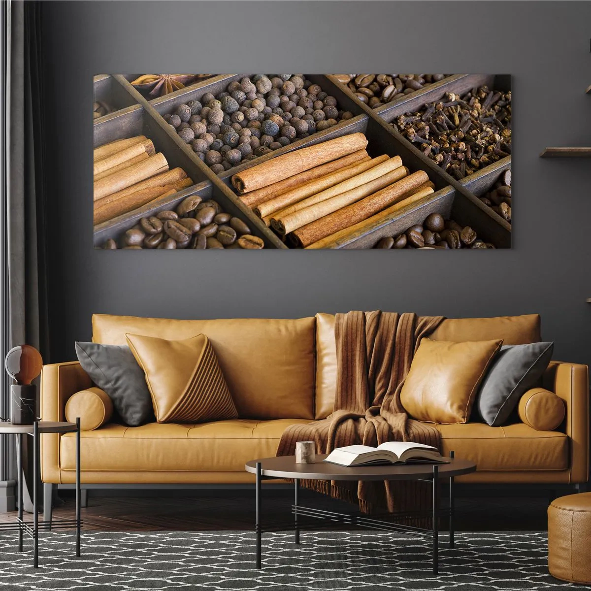 Quadro su vetro - Il tesoro degli aromi - 100x40 cm