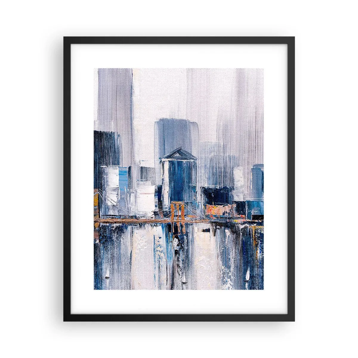 Poster in cornice nera - Impressione di New York - 40x50 cm