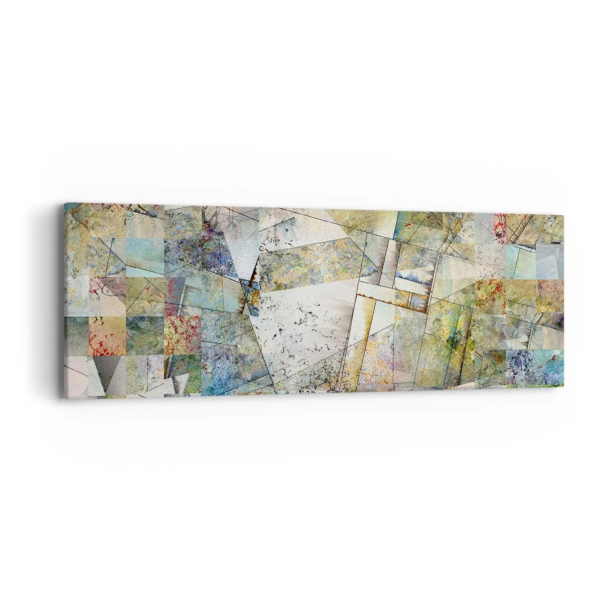 Quadro su tela - Stampe su Tela - Rimpasto geometrico - 90x30 cm