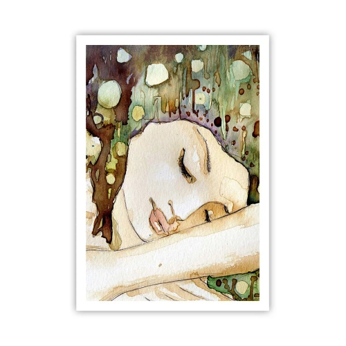 Poster - Sogno smeraldo e viola - 70x100 cm