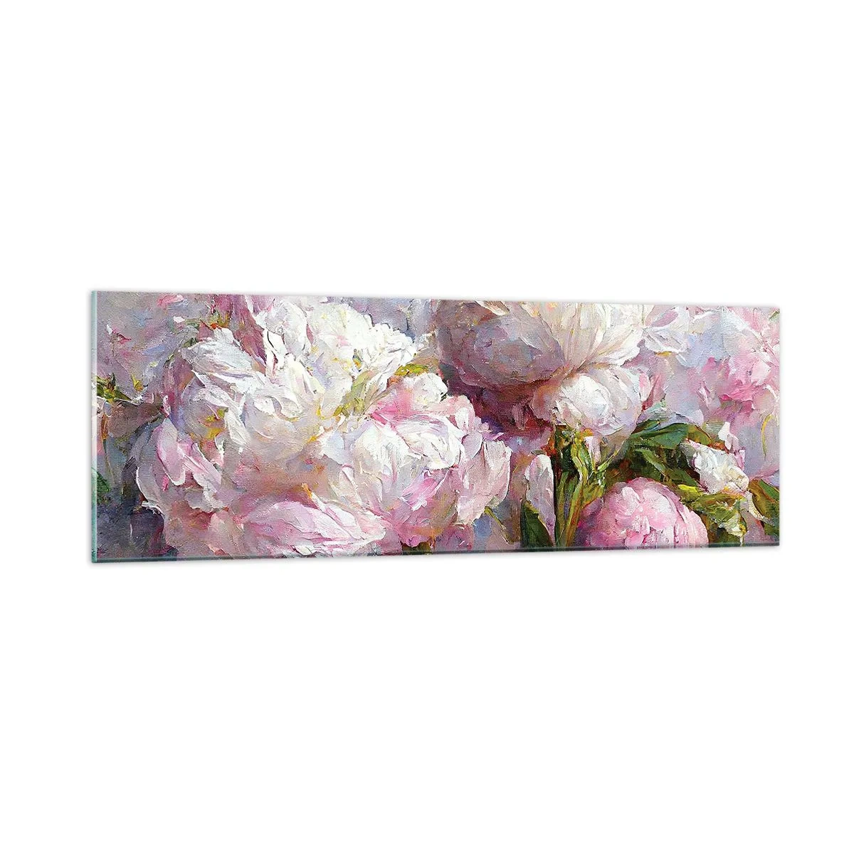 Quadro su vetro - Un bouquet pieno di vita - 90x30 cm