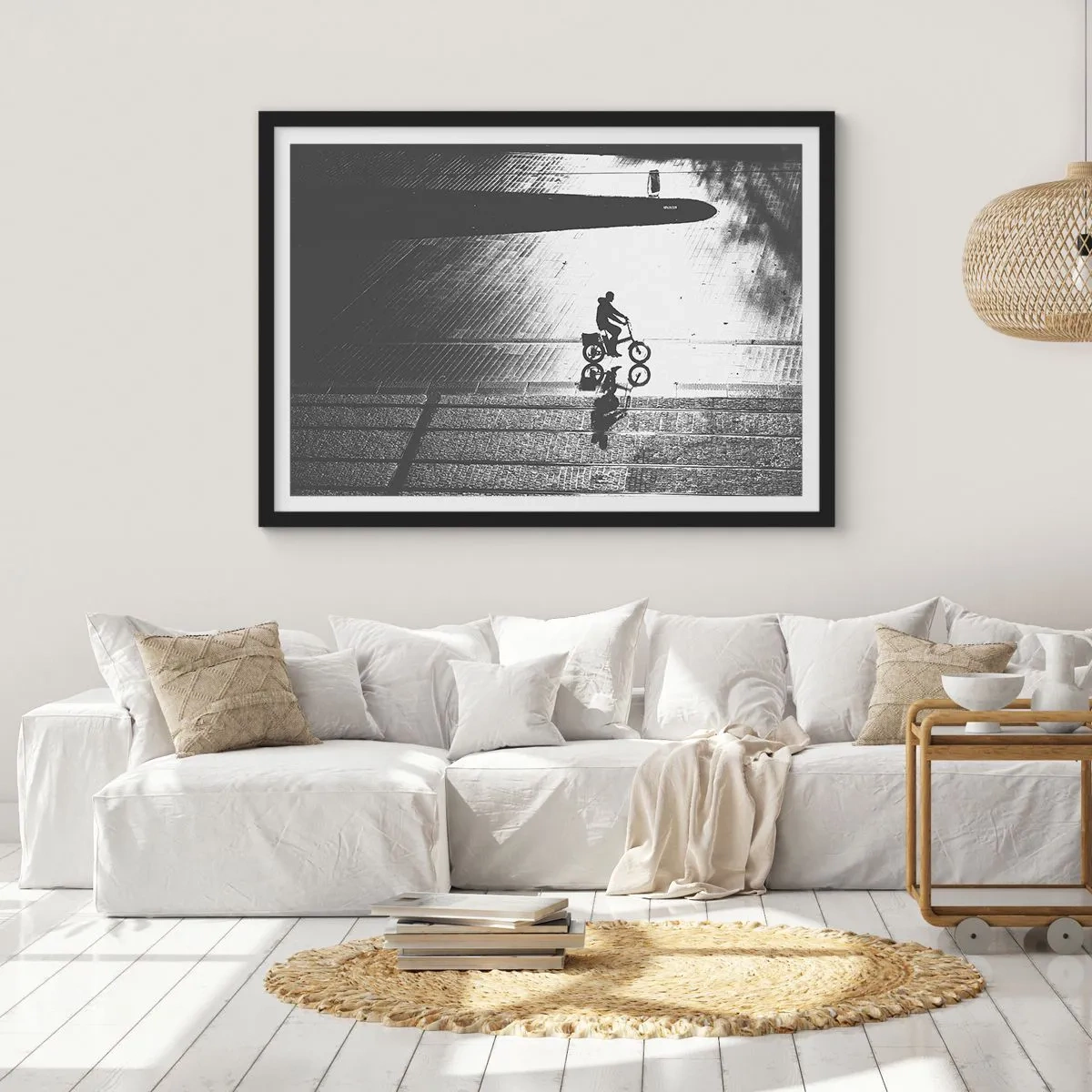 Poster in cornice nera - Avanti, attraverso la città - 91x61 cm