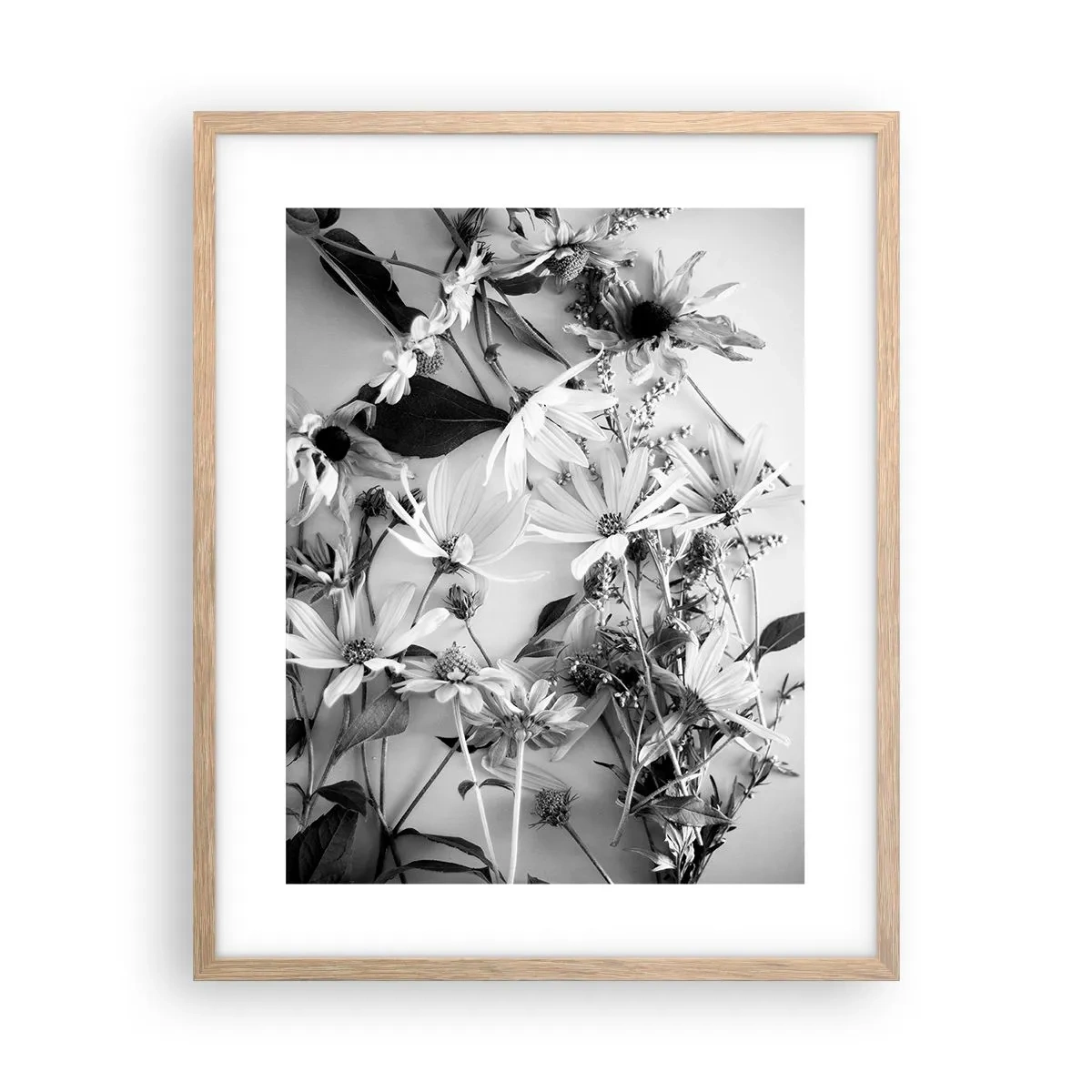 Poster in cornice rovere chiaro - Un non bouquet di fiori - 40x50 cm