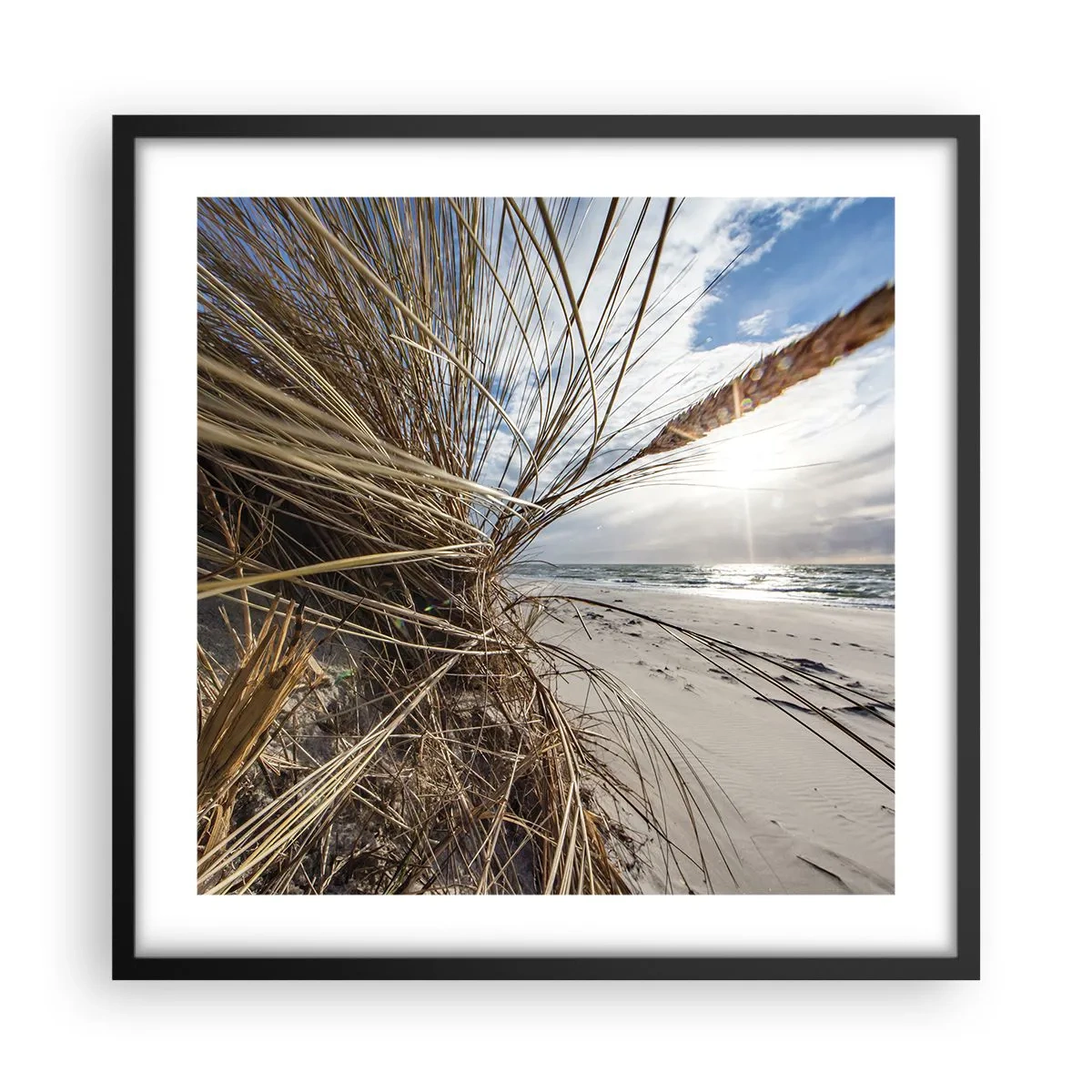 Poster in cornice nera - L'incontro degli elementi - 50x50 cm