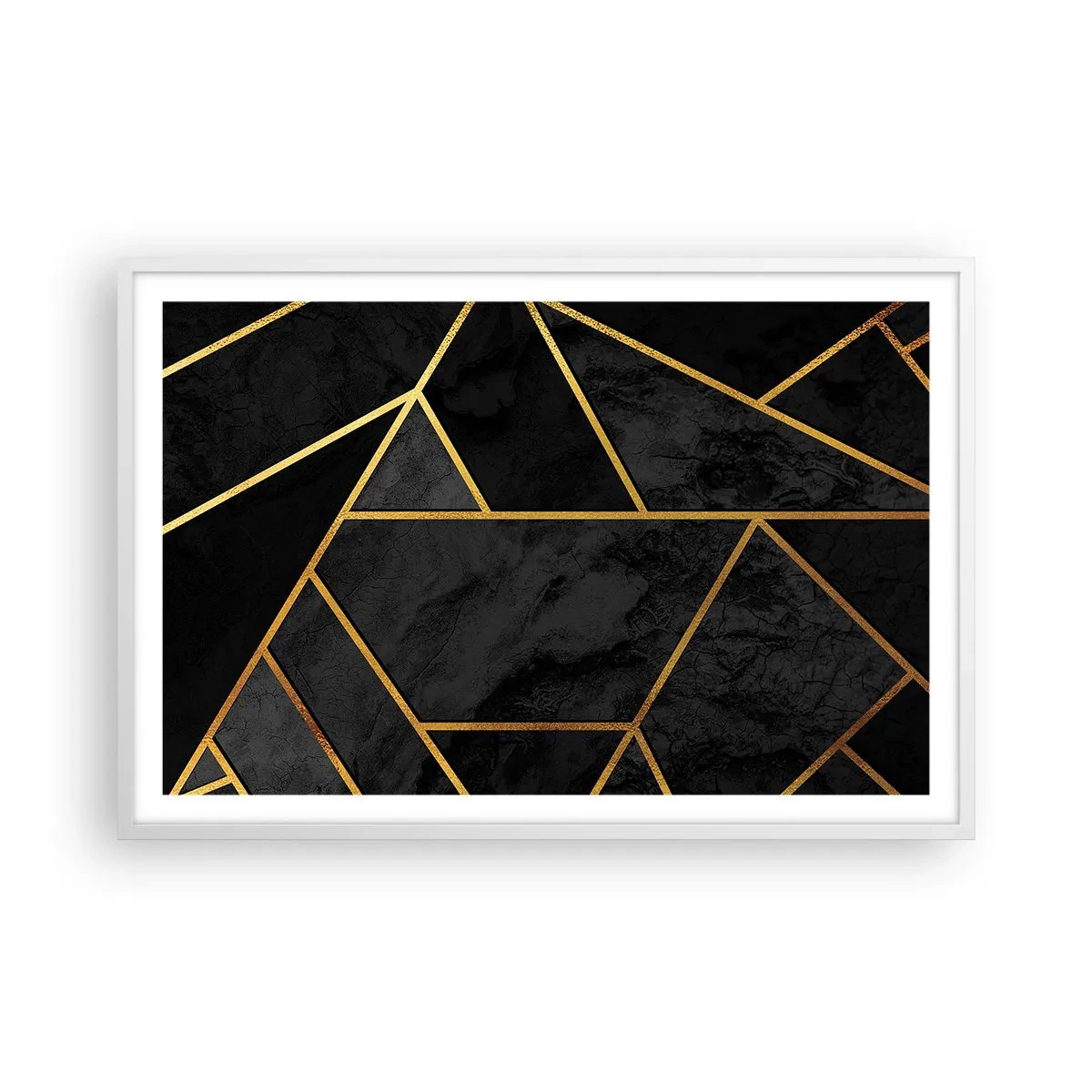 Poster in cornice bianca - Oscurità e luce - 91x61 cm