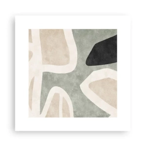 Poster - Composizione con motivi in nero - 30x30 cm